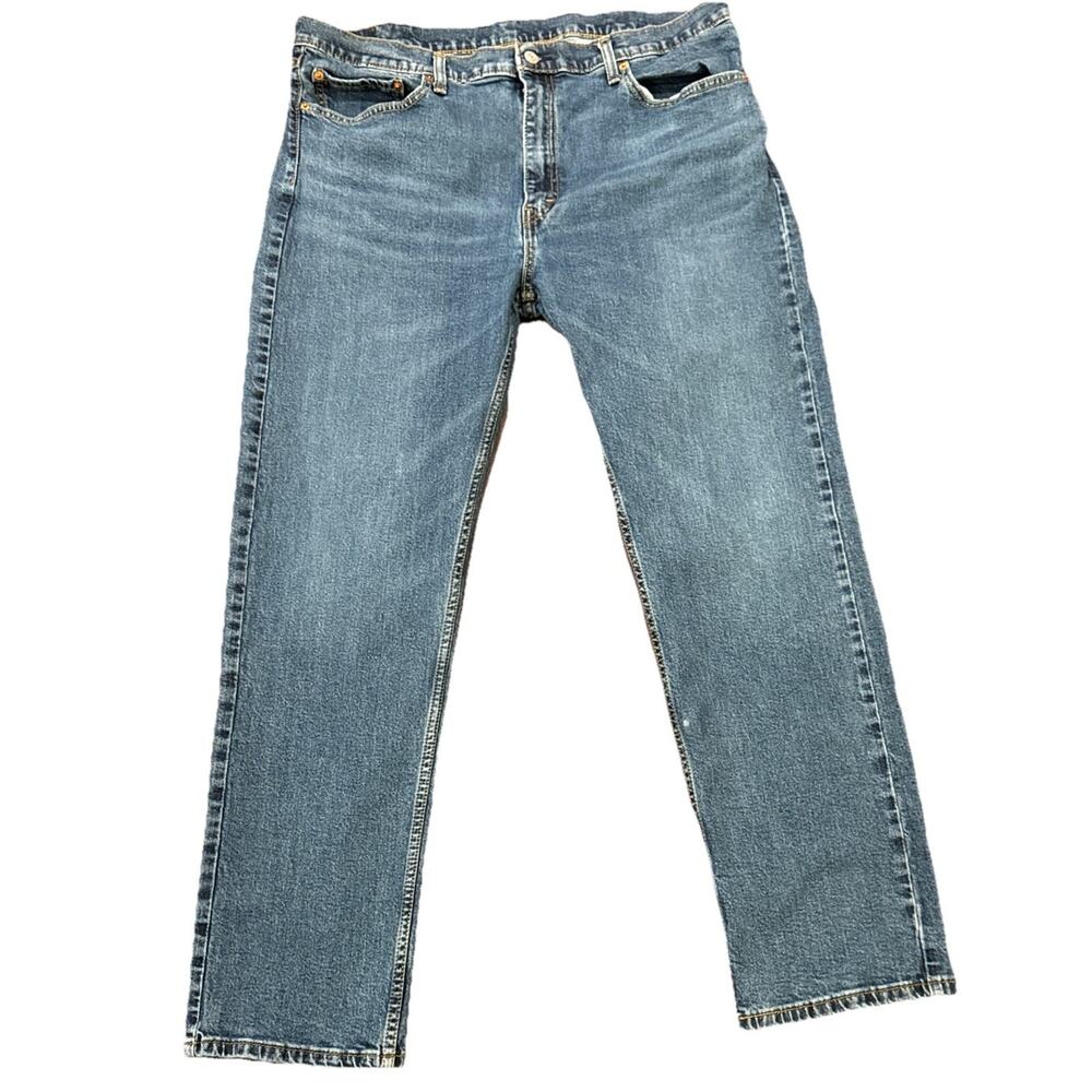 Levis 505 Jeans Mens 40x32 Blue Regular Fit Straight Medium Wash See Note
